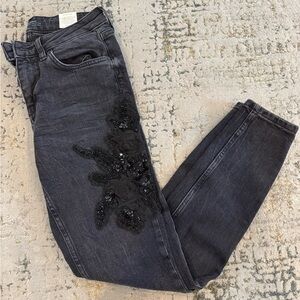 Zara Skinny Jeans with Embellishments